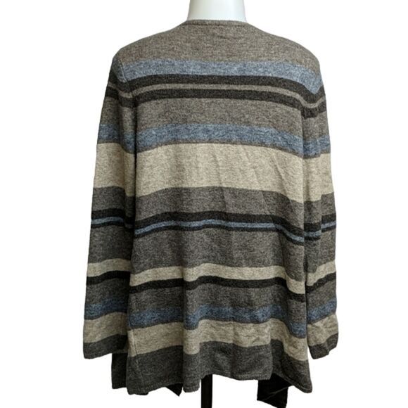 Rebecca Elliot Waterfall Sweater Women Size Medium Wool Blend Open Cardigan M - Picture 2 of 7